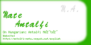 mate antalfi business card